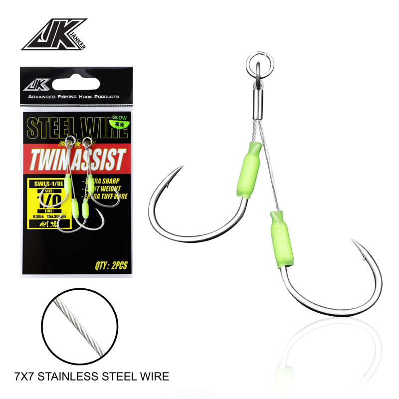 Fishing Hook Offset - Jk 3 pacote resistente ao desgaste