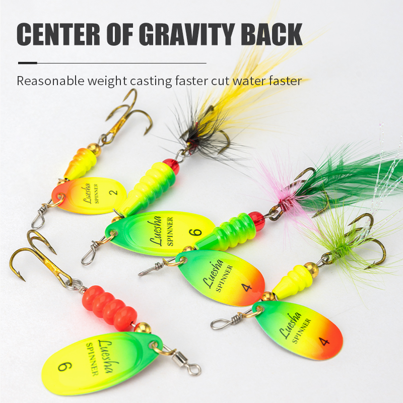 LUSHAZER 5 pçs/lote Spinner Is - Fishing Hook Treble avaliação e preço