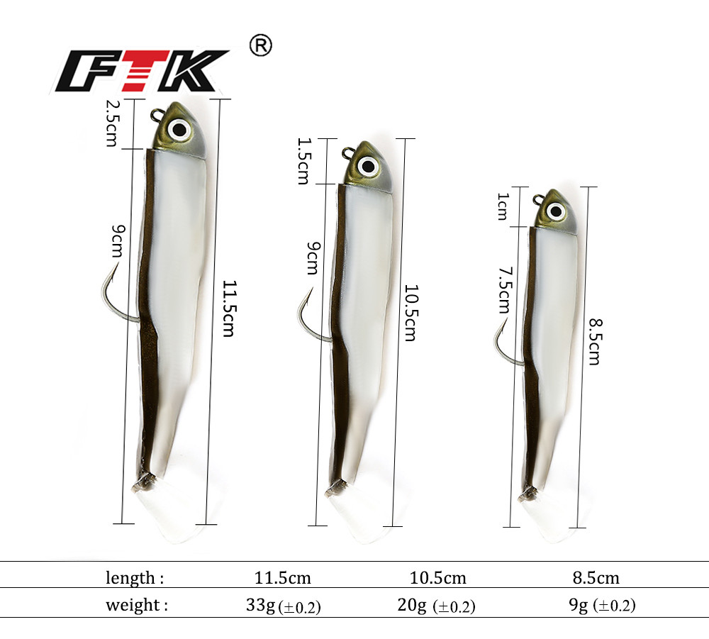 FTK 2 peças/lote 5g 12g 25g An - Fishing Hook Assortment avaliação e preço