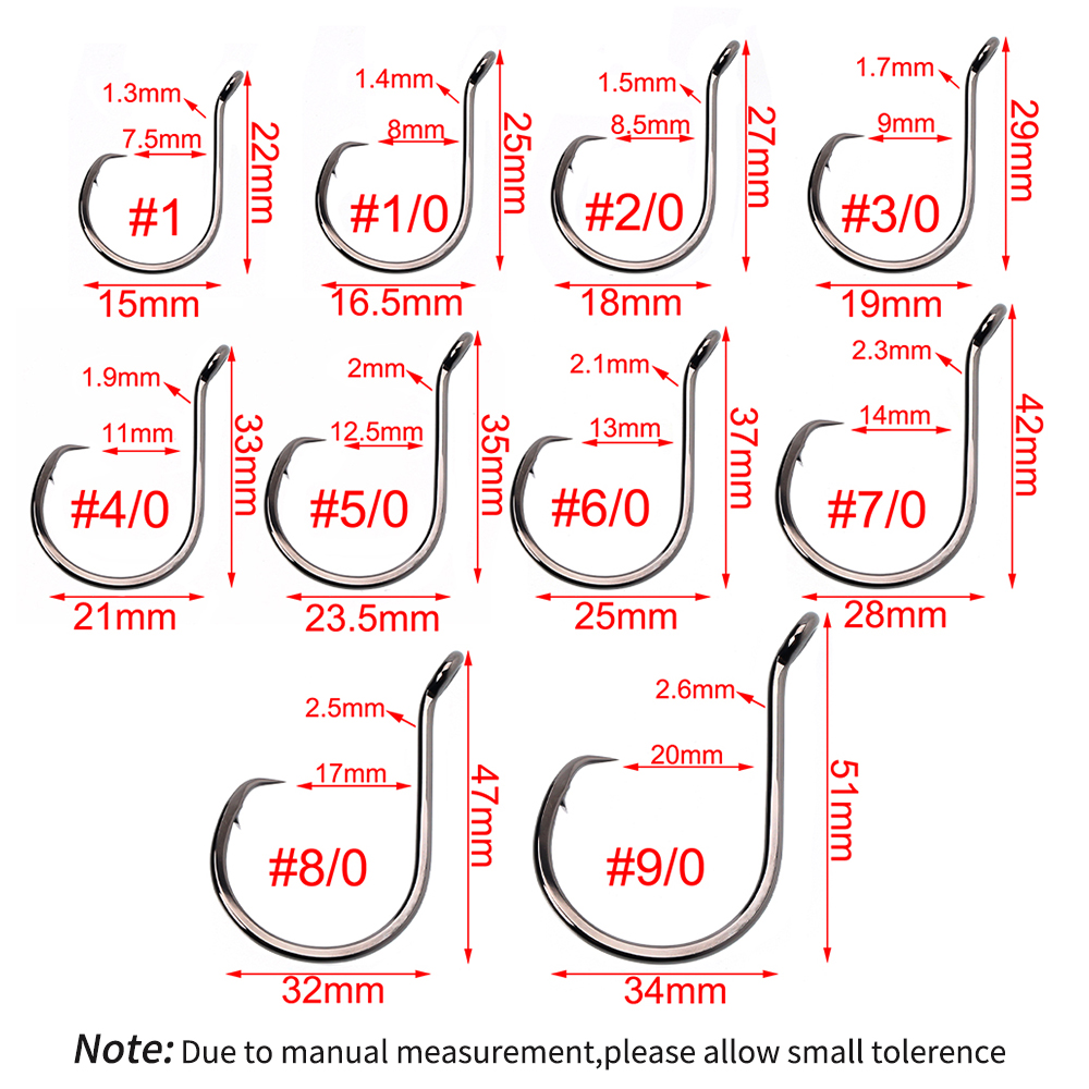 Lionriver preto níquel pesado  - Fishing Hook Assortment avaliação e preço