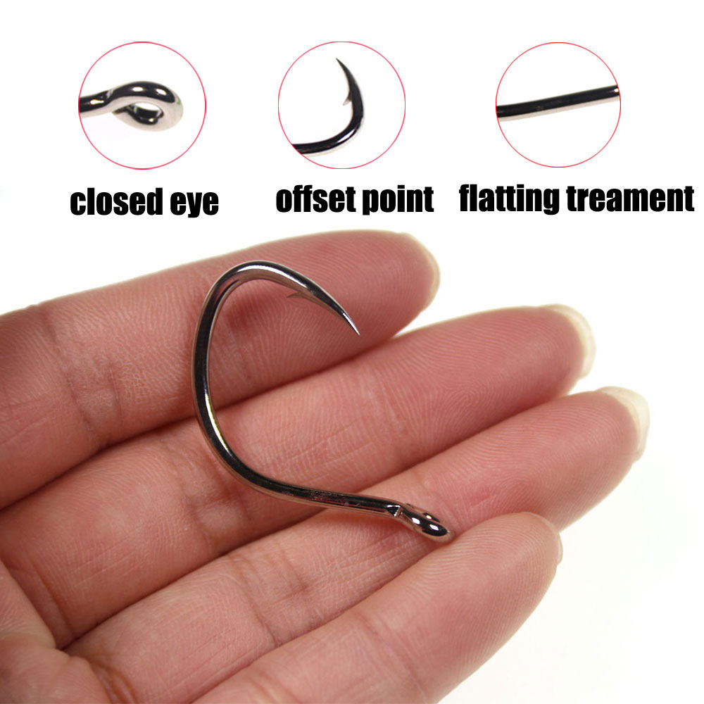 10 pçs brilhante estanho banha - Fishing Hook Offset avaliação e preço