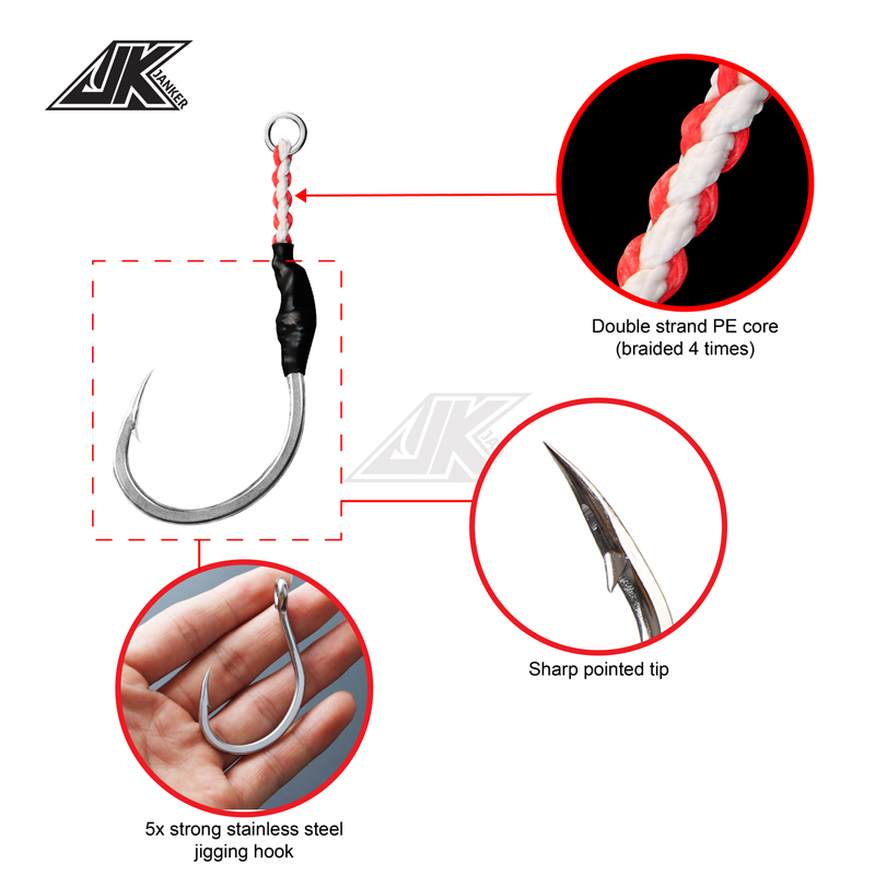 Jk hvs heavy power assist 7/0  - Fishing Hook Assortment avaliação e preço