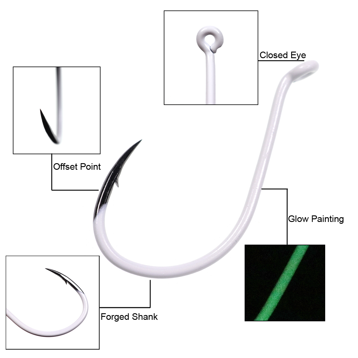 Luminous Octopus Beak Hook, Of - Fishing Hook Offset avaliação e preço