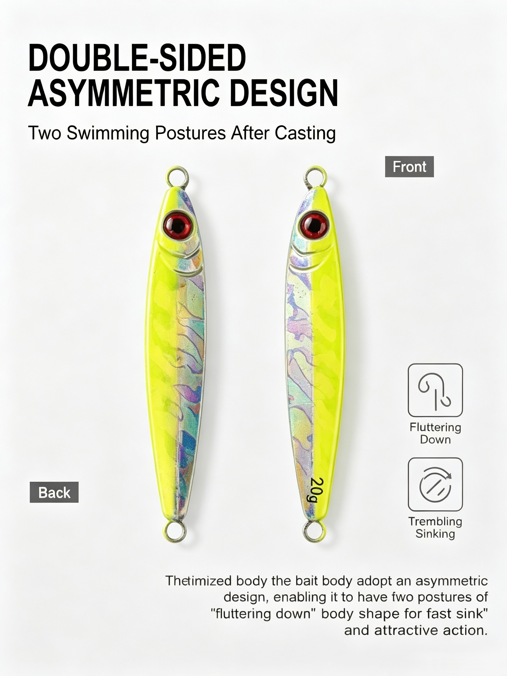 Conjunto de 3 Iscas Metálicas  - Fishing Hook Treble avaliação e preço