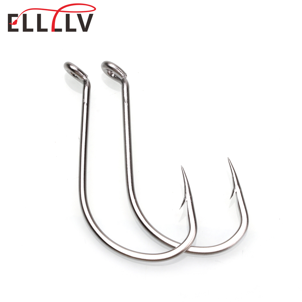 Ellllv-Aço Inoxidável Polvo Ga - Fishing Hook Offset avaliação e preço
